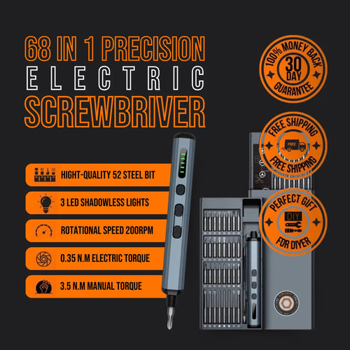 The Almighty Screwdriver™ Precision Electric Set 68 in 1