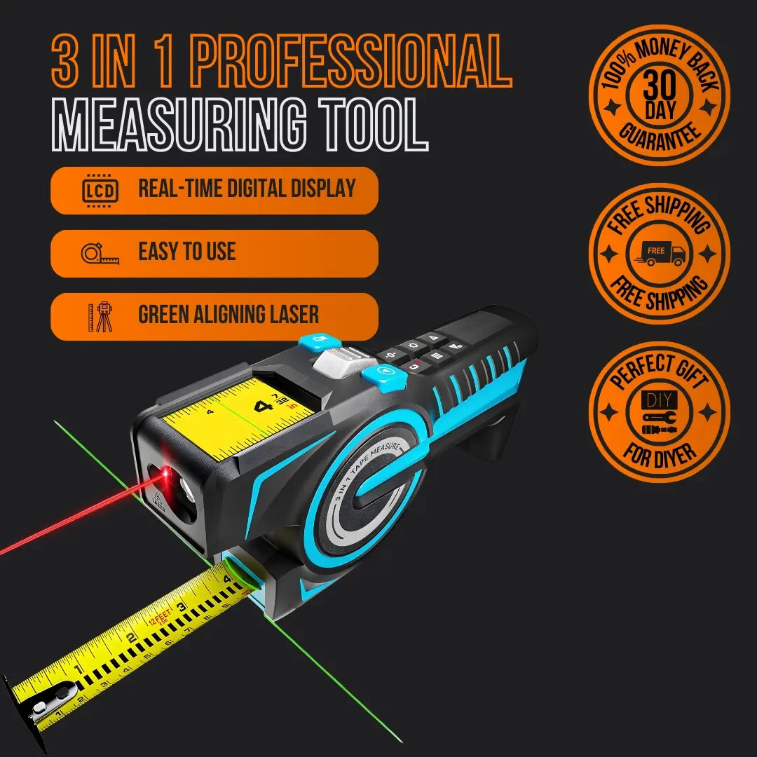 Great Wall 5m/16ft Retractable Metric Tape Measure Customized Electronic Ruler High Accuracy