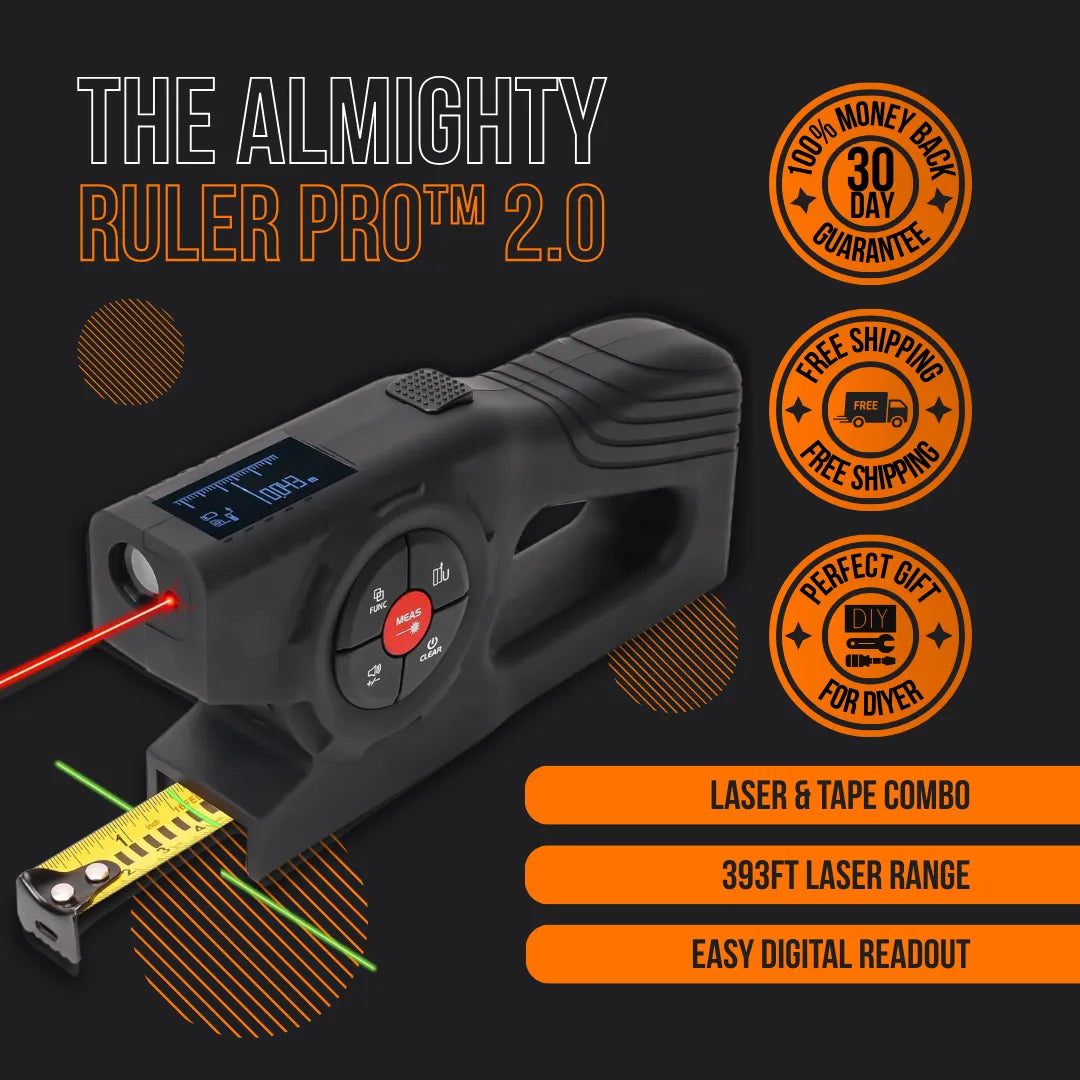 3 in 1 laser tape measure combo tool with digital display for accurate measuring