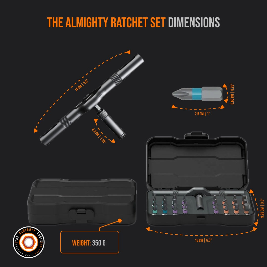 The Almighty™ Ratchet Wrench Set