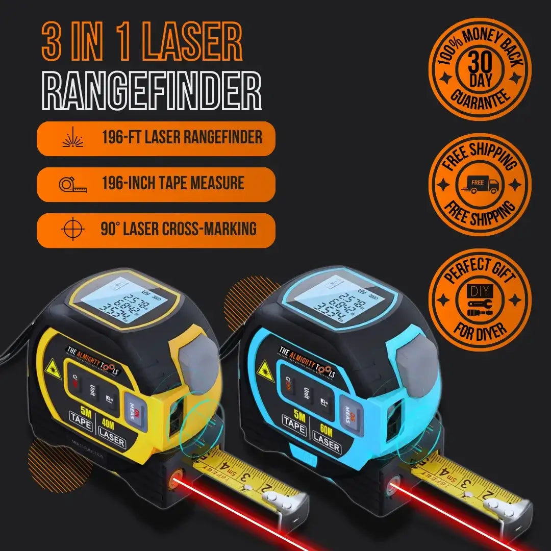 📏 The Almighty Ruler® 2.0 | 3in1 Laser Tape | The Almighty Tools®