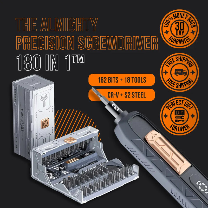 The Almighty Screwdriver™ Set 180 in 1