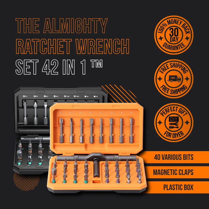 The Almighty Ratchet Wrench Set 42 in 1™